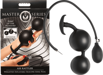 Ass Rattler Weighted Inflatable Silicone Anal Plug - Btantalized.com.au
