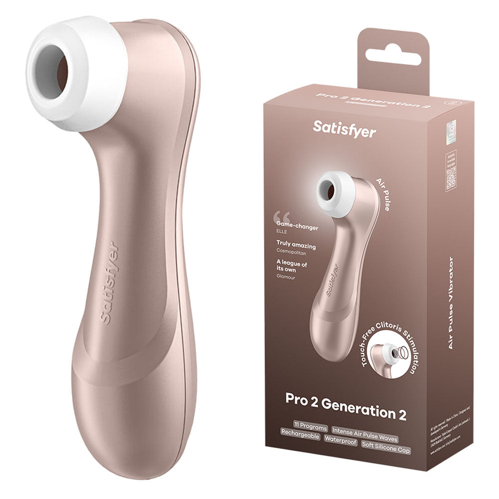 Satisfyer Pro 2 - Rose Gold - Touch-Free USB-C Rechargeable Clitoral Stimulator