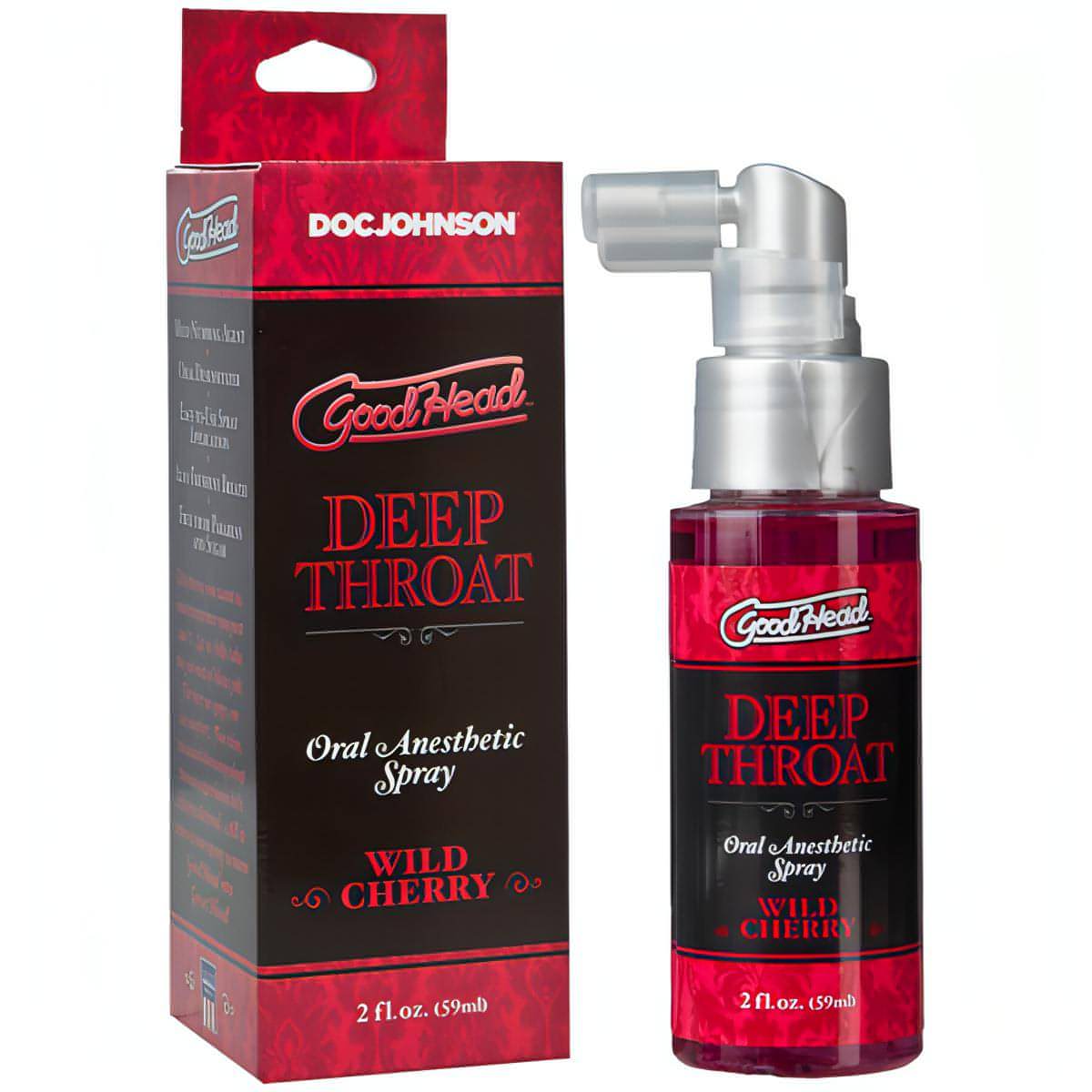 GoodHead Deep Throat Spray - Wild Cherry Flavoured Deep Throat Spray - 59 ml Bottle - Btantalized.com.au