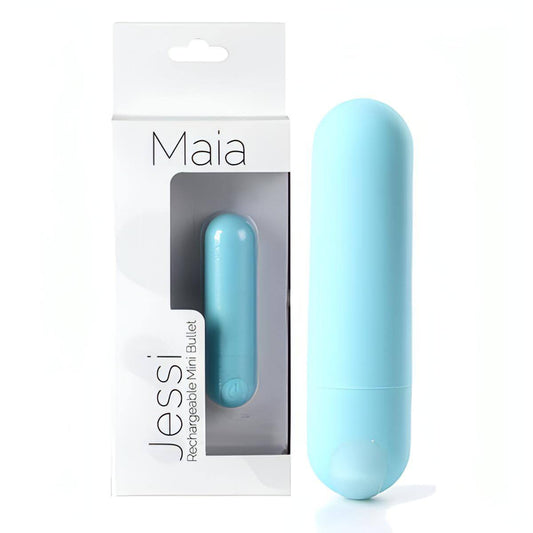 Maia Jessi - Teal  7.6 cm USB Rechargeable Bullet - Btantalized.com.au