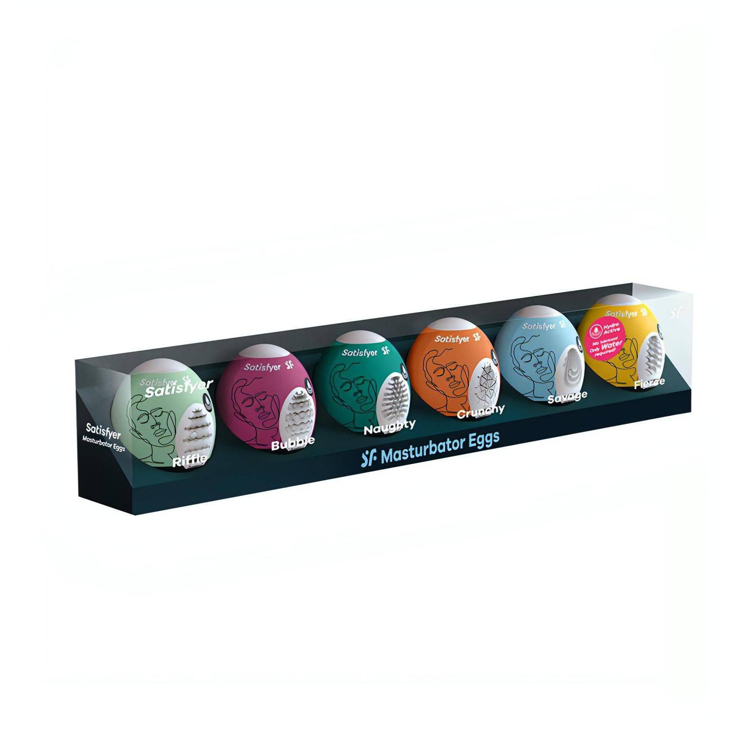 Satisfyer Masturbator Eggs - Mixed 6 Pack - Set of 6 Stroker Sleeves - Btantalized.com.au