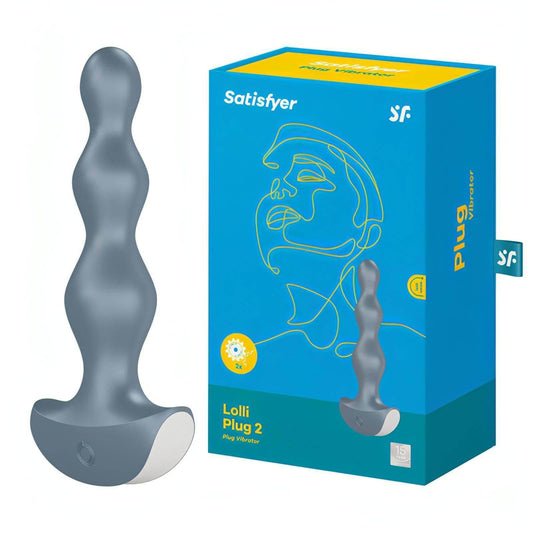 Satisfyer Lolli-Plug 2 - Gray Vibrating Anal Beads - Btantalized.com.au