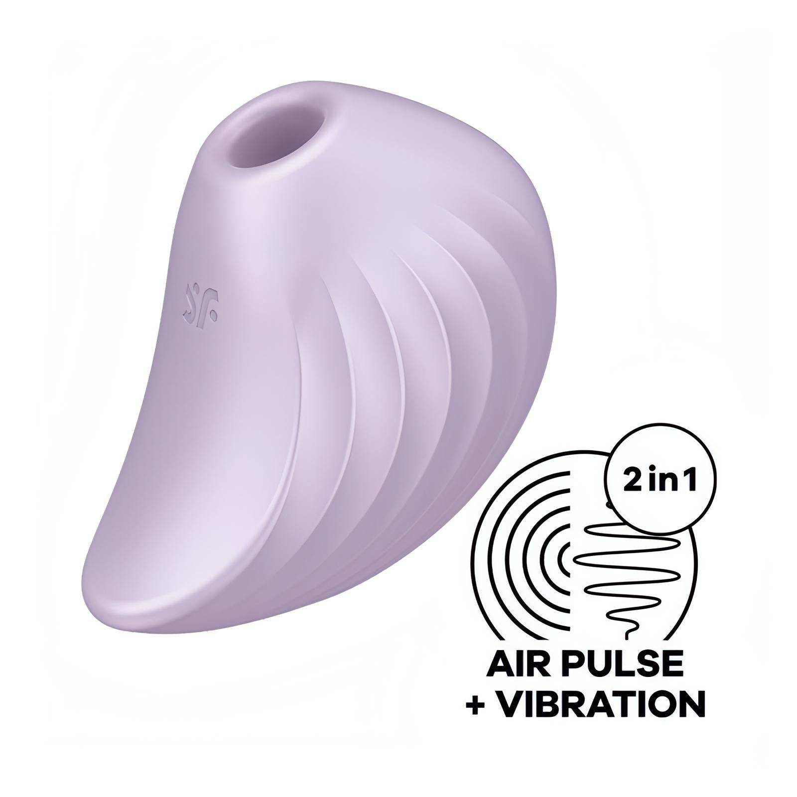 Satisfyer Pearl Diver - Violet - Violet USB Rechargeable Air Pulsation Stimulator - Btantalized.com.au