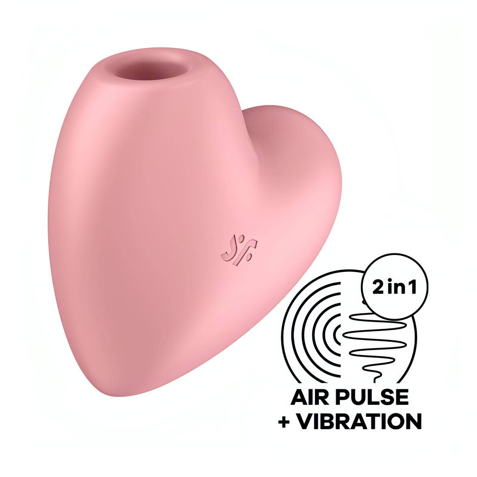Satisfyer Cutie Heart - Light  - Light  USB Rechargeable Air Pulsation Stimulator with Vibration - Btantalized.com.au