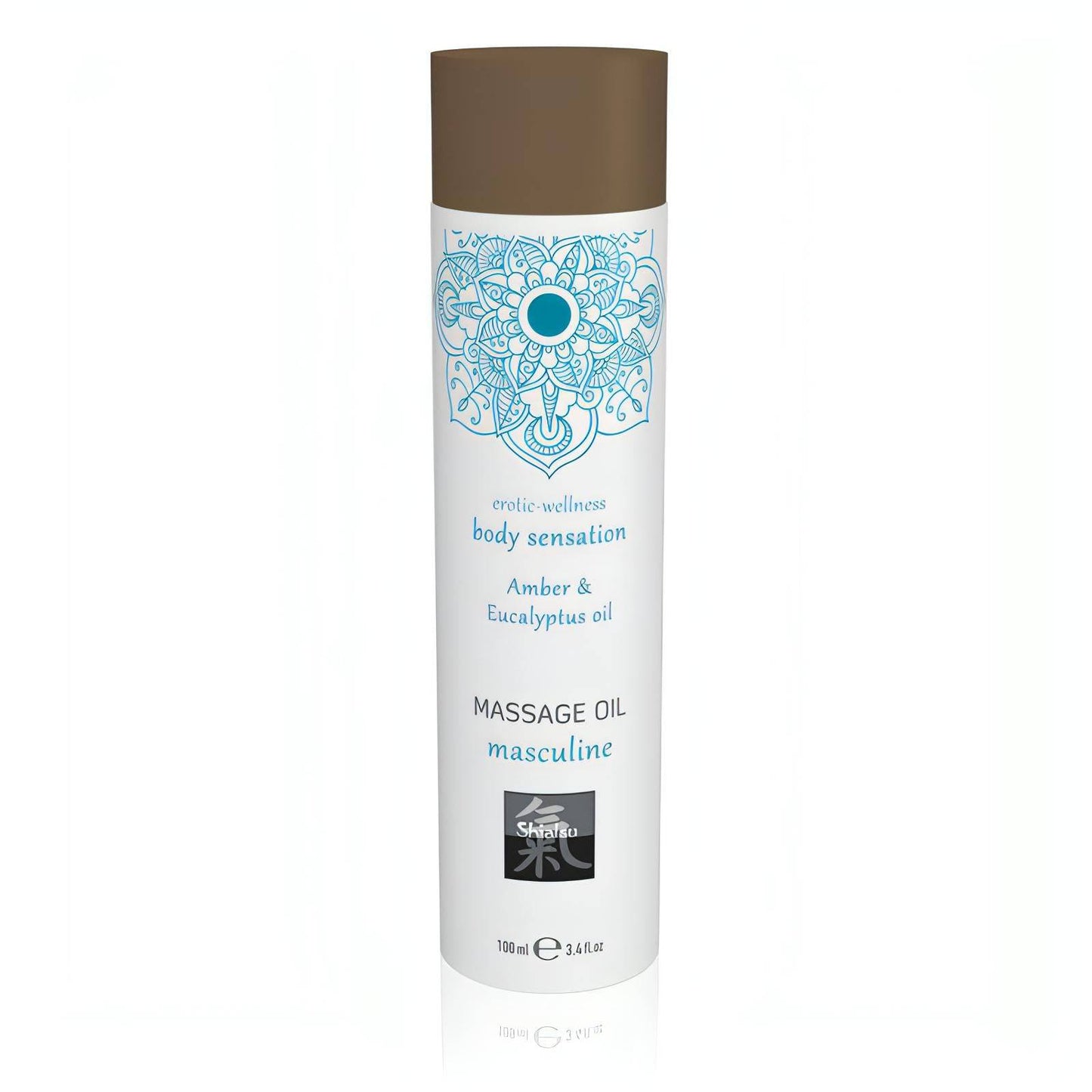 SHIATSU Massage Oil - Masculine - Amber & Eucalyptus Oil Scented - 100 ml - Btantalized.com.au