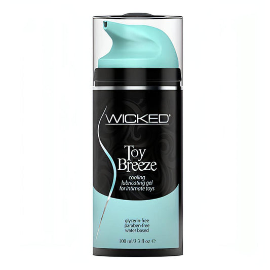 Wicked Toy Breeze - Cooling Glycerin Free Water Based Lubricant - 100 ml (3.3 oz) Bottle - Btantalized.com.au