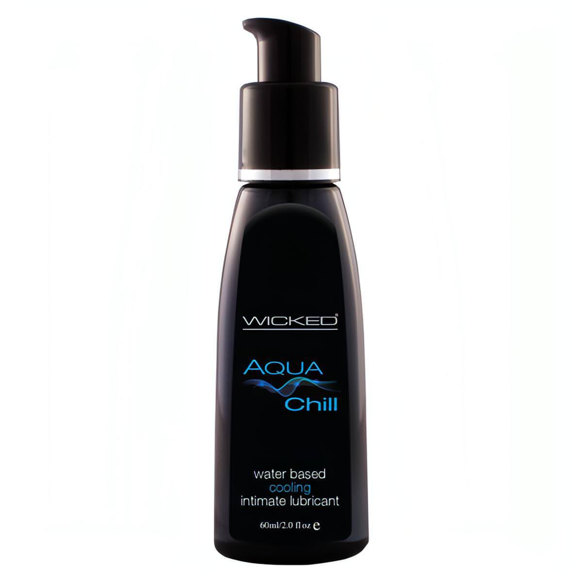 Wicked Aqua Chill - Cooling Water Based Lubricant - 60 ml (2 oz) Bottle - Btantalized.com.au