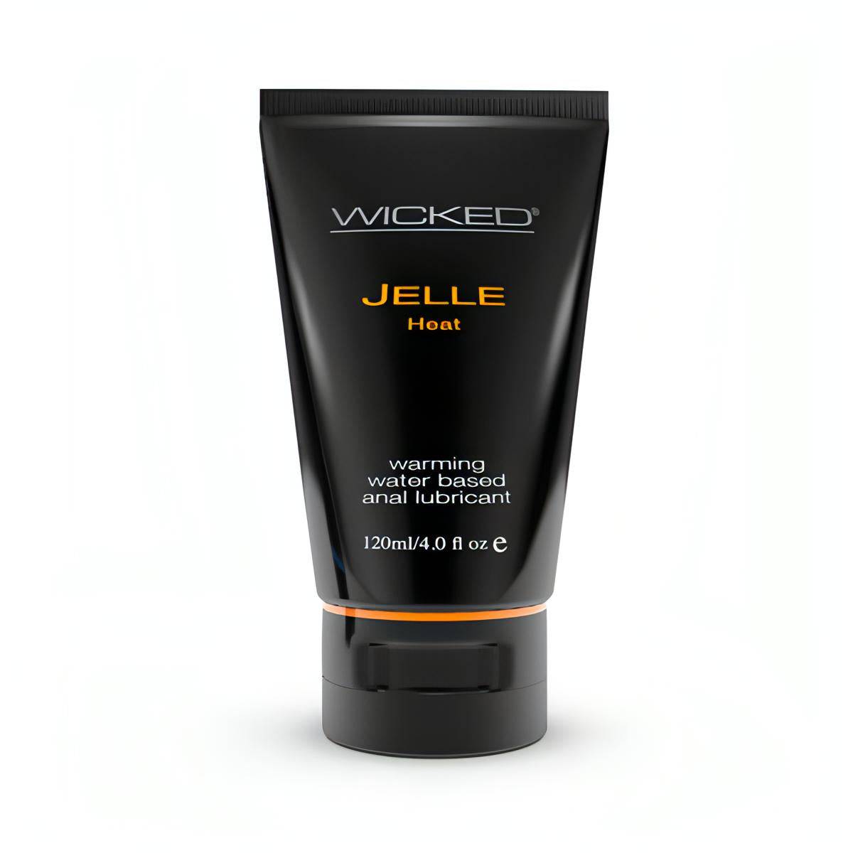 Wicked Jelle Heat - Warming Water Based Anal Lubricant - 120 ml (4 oz) Bottle - Btantalized.com.au