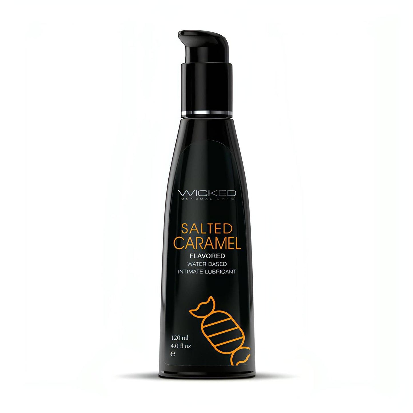 Wicked Aqua Salted Caramel - Salted Caramel Flavoured Water Based Lubricant - 120 ml (4 oz) Bottle - Btantalized.com.au
