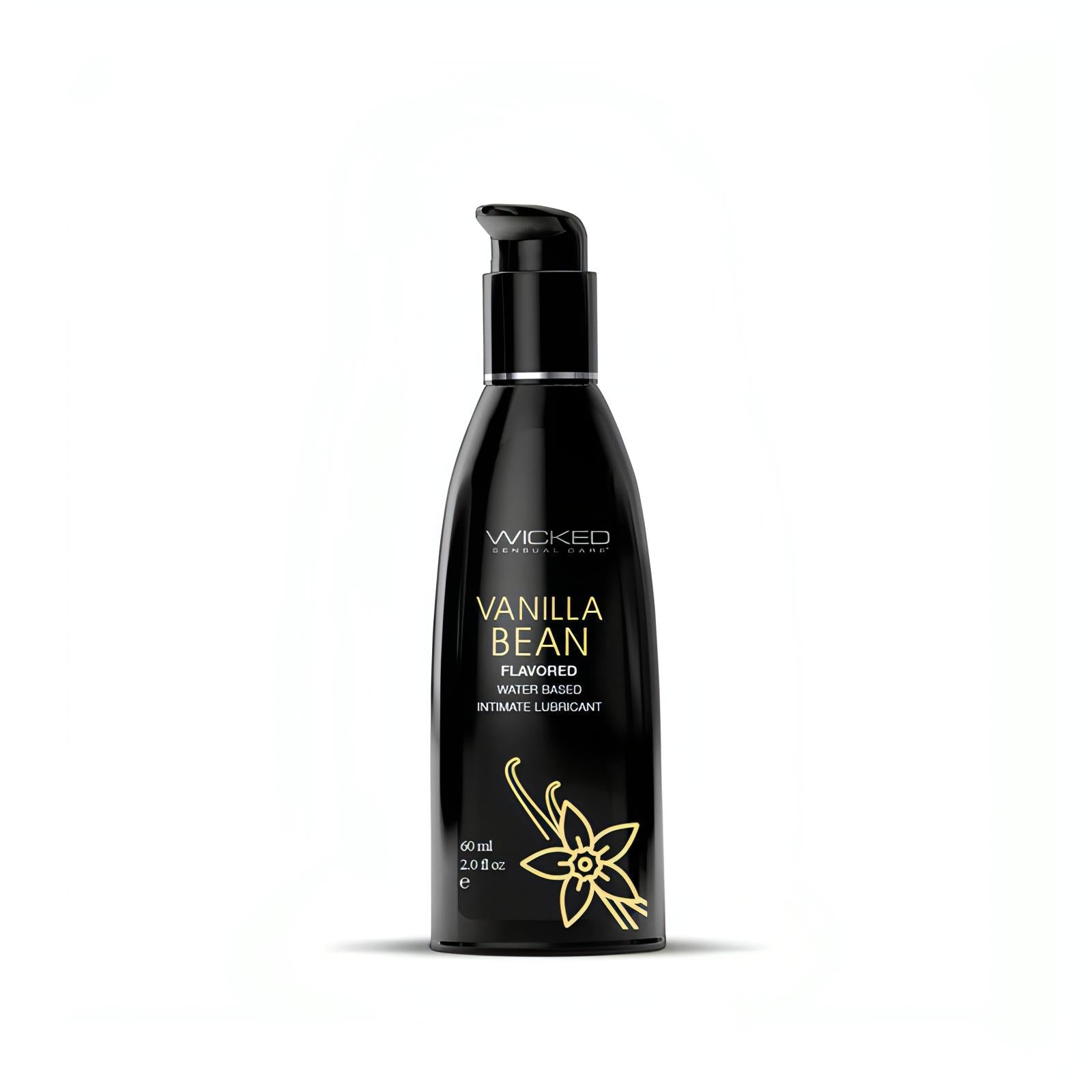 Wicked Aqua Vanilla Bean - Vanilla Bean Flavoured Water Based Lubricant - 60 ml (2 oz) Bottle - Btantalized.com.au