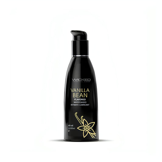Wicked Aqua Vanilla Bean - Vanilla Bean Flavoured Water Based Lubricant - 60 ml (2 oz) Bottle - Btantalized.com.au