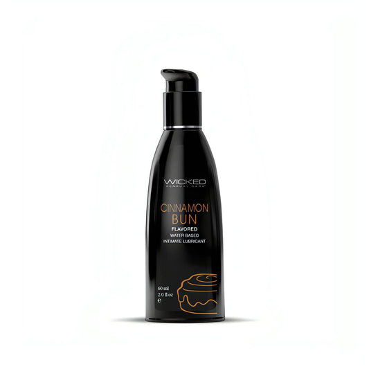 Wicked Aqua Cinnamon Bun - Cinnamon Bun Flavoured Water Based Lubricant - 60 ml (2 oz) Bottle - Btantalized.com.au