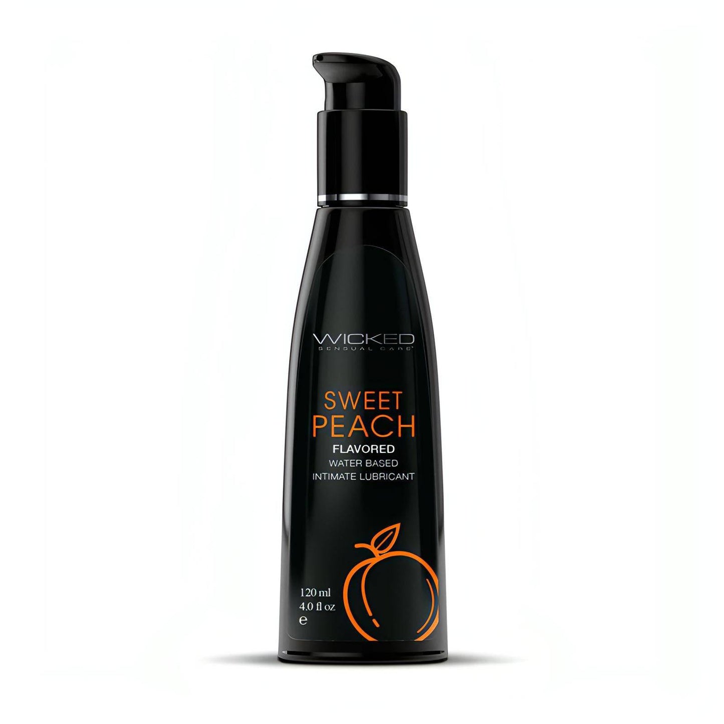 Wicked Aqua Sweet Peach - Sweet Peach Flavoured Water Based Lubricant - 120 ml (4 oz) Bottle - Btantalized.com.au