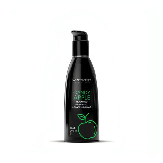 Wicked Aqua Candy Apple - Candy Apple Flavoured Water Based Lubricant - 60 ml (2 oz) Bottle - Btantalized.com.au