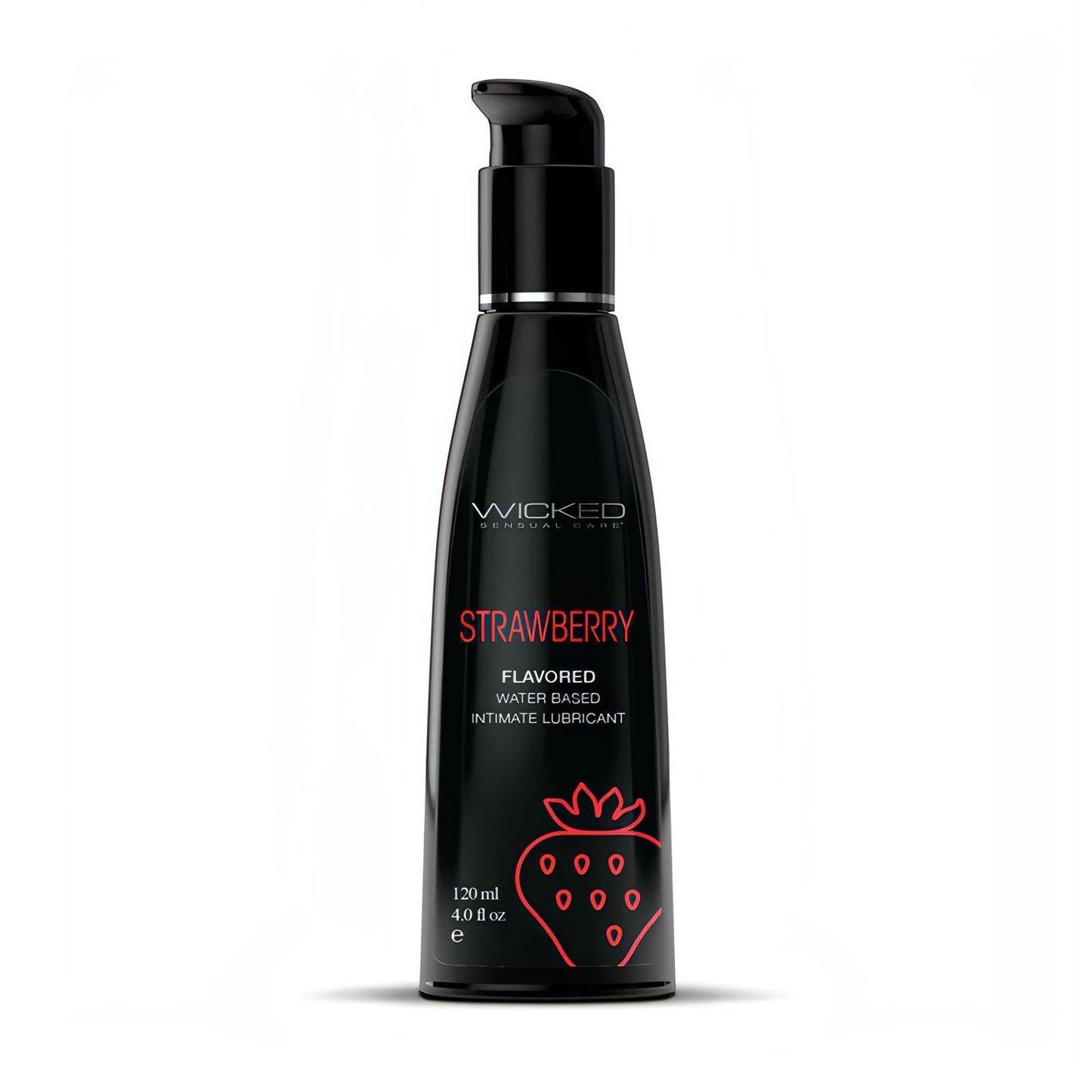 Wicked Aqua Strawberry - Strawberry Flavoured Water Based Lubricant - 120 ml (4 oz) Bottle - Btantalized.com.au