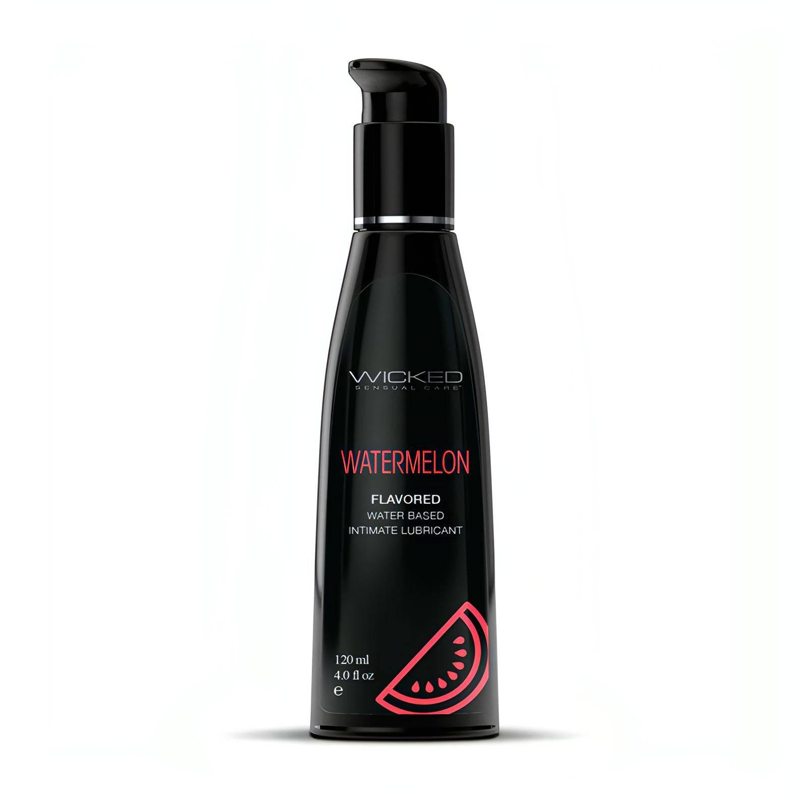 Wicked Aqua Watermelon - Watermelon Flavoured Water Based Lubricant - 120 ml (4 oz) Bottle - Btantalized.com.au