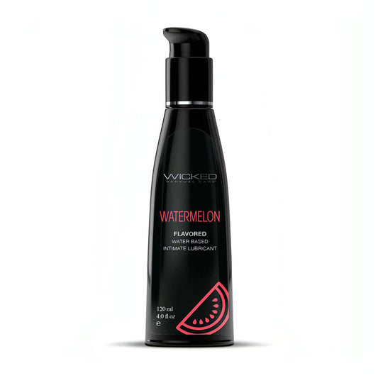 Wicked Aqua Watermelon - Watermelon Flavoured Water Based Lubricant - 120 ml (4 oz) Bottle - Btantalized.com.au