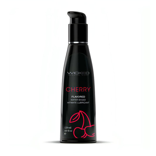 Wicked Aqua Cherry - Cherry Flavoured Water Based Lubricant - 30 ml (1 oz) Bottle - Btantalized.com.au