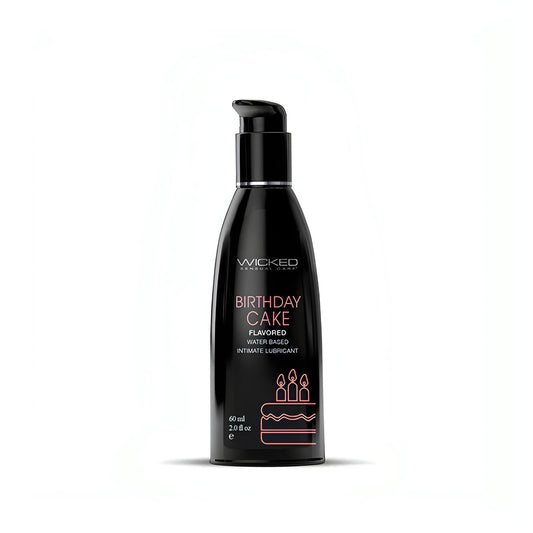 Wicked Aqua Birthday Cake - Cake Flavoured Water Based Lubricant - 60 ml (2 oz) Bottle - Btantalized.com.au