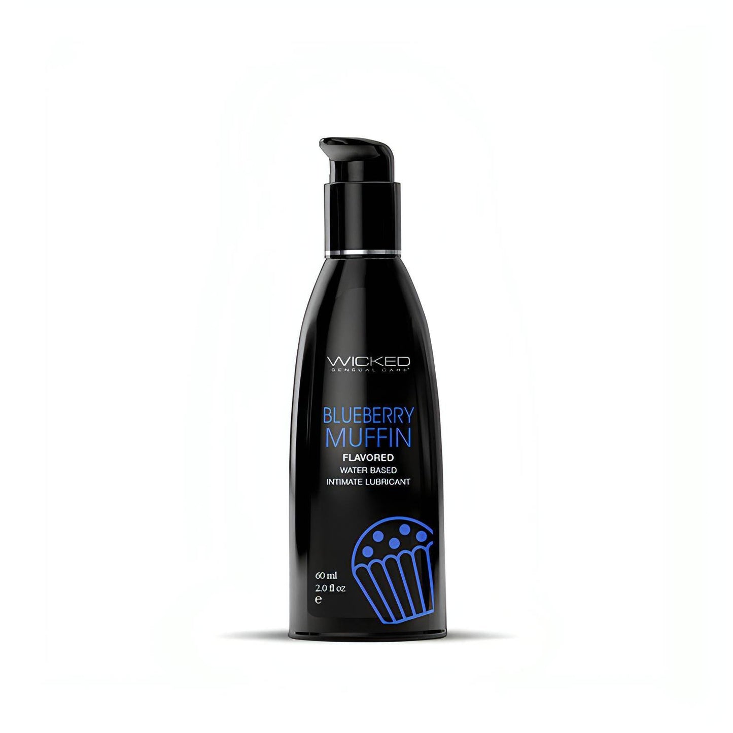 Wicked Aqua Blueberry Muffin - Blueberry Muffin Flavoured Water Based Lubricant - 60 ml (2 oz) Bottle - Btantalized.com.au