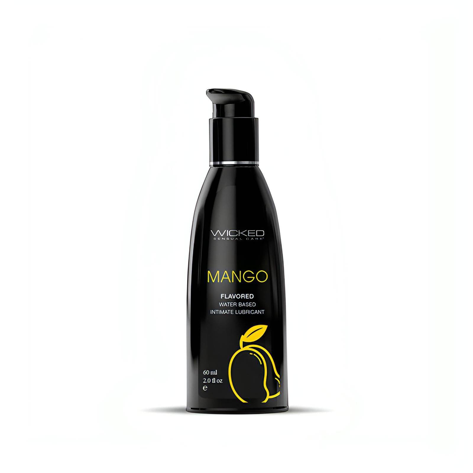 Wicked Aqua Mango - Mango Flavoured Water Based Lubricant - 60 ml (2 oz) Bottle - Btantalized.com.au