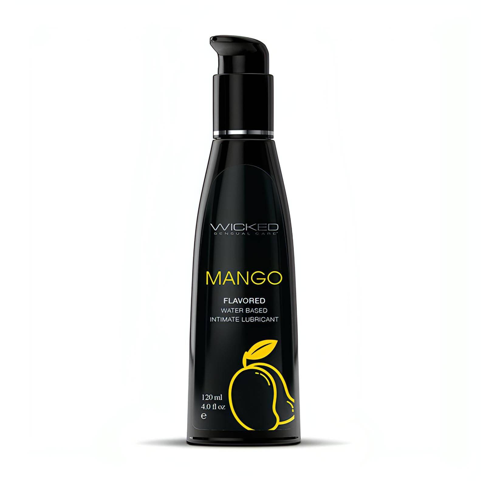 Wicked Aqua Mango - Mango Flavoured Water Based Lubricant - 120 ml (4 oz) Bottle - Btantalized.com.au