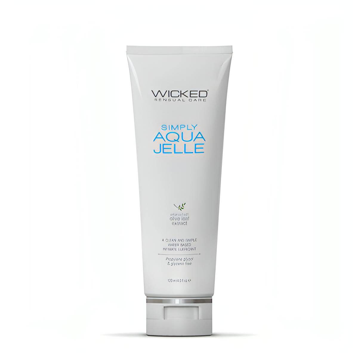 Wicked Simply Aqua Jelle - Water Based Anal Lubricant - 120 ml (4 oz) Bottle - Btantalized.com.au