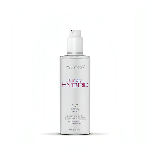 Wicked Simply Hybrid - Water & Silicone Blended Lubricant - 120 ml (4 oz) Bottle - Btantalized.com.au