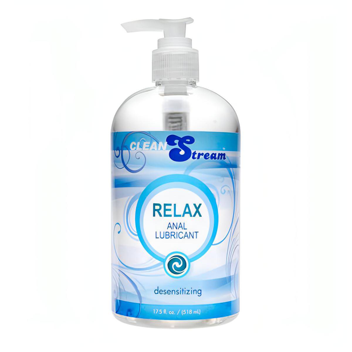 CleanStream Relax Anal Lubricant - Desensitising Lubricant - 518 ml (17.5 oz) Pump Bottle - Btantalized.com.au