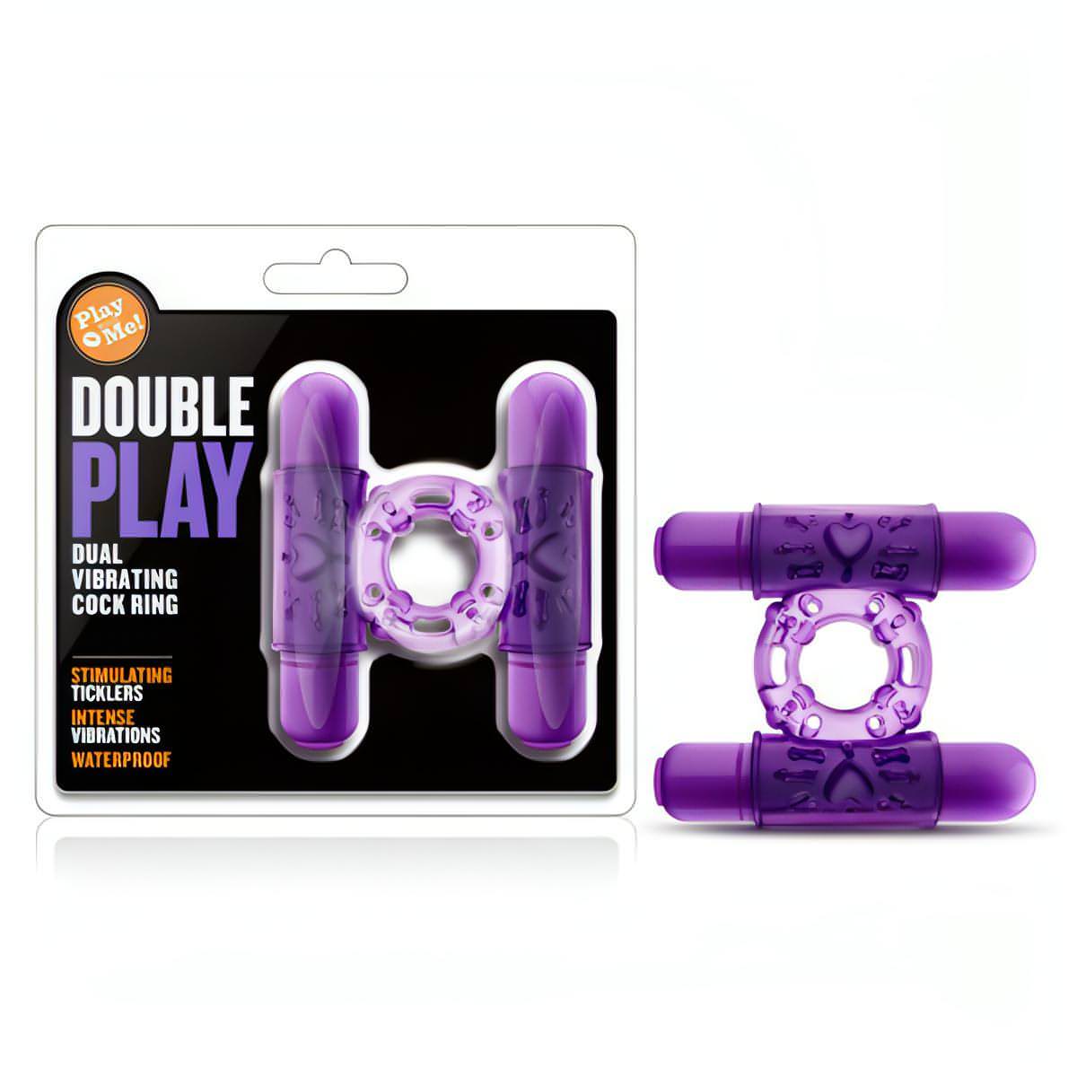 Play With Me - Double Play -  Dual Vibrating Cock Ring - Btantalized.com.au