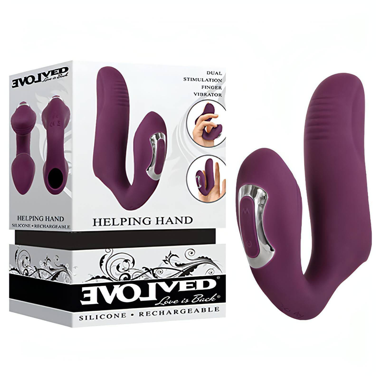 Evolved Helping Hand -  USB Rechargeable Dual Finger Stimulator - Btantalized.com.au