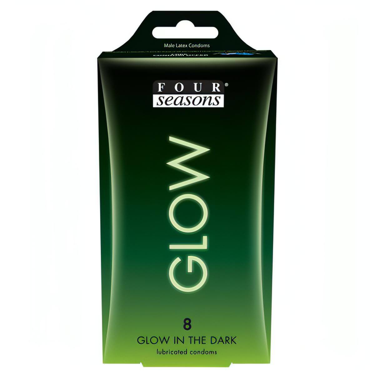 Glow N' Dark Condoms - Glow In The Dark Lubricated Condoms - 8 Pack - Btantalized.com.au