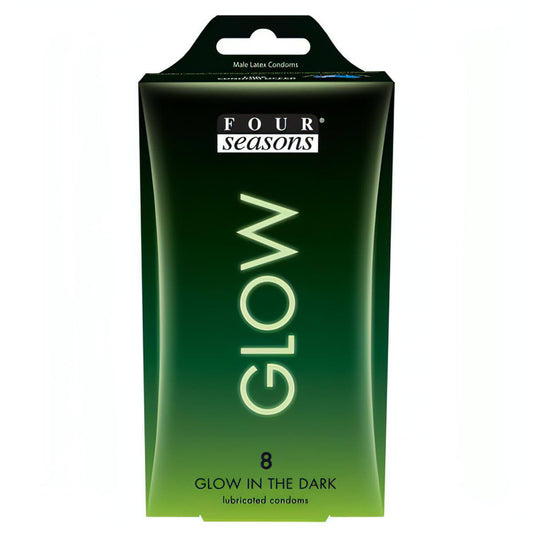 Glow N' Dark Condoms - Glow In The Dark Lubricated Condoms - 8 Pack - Btantalized.com.au