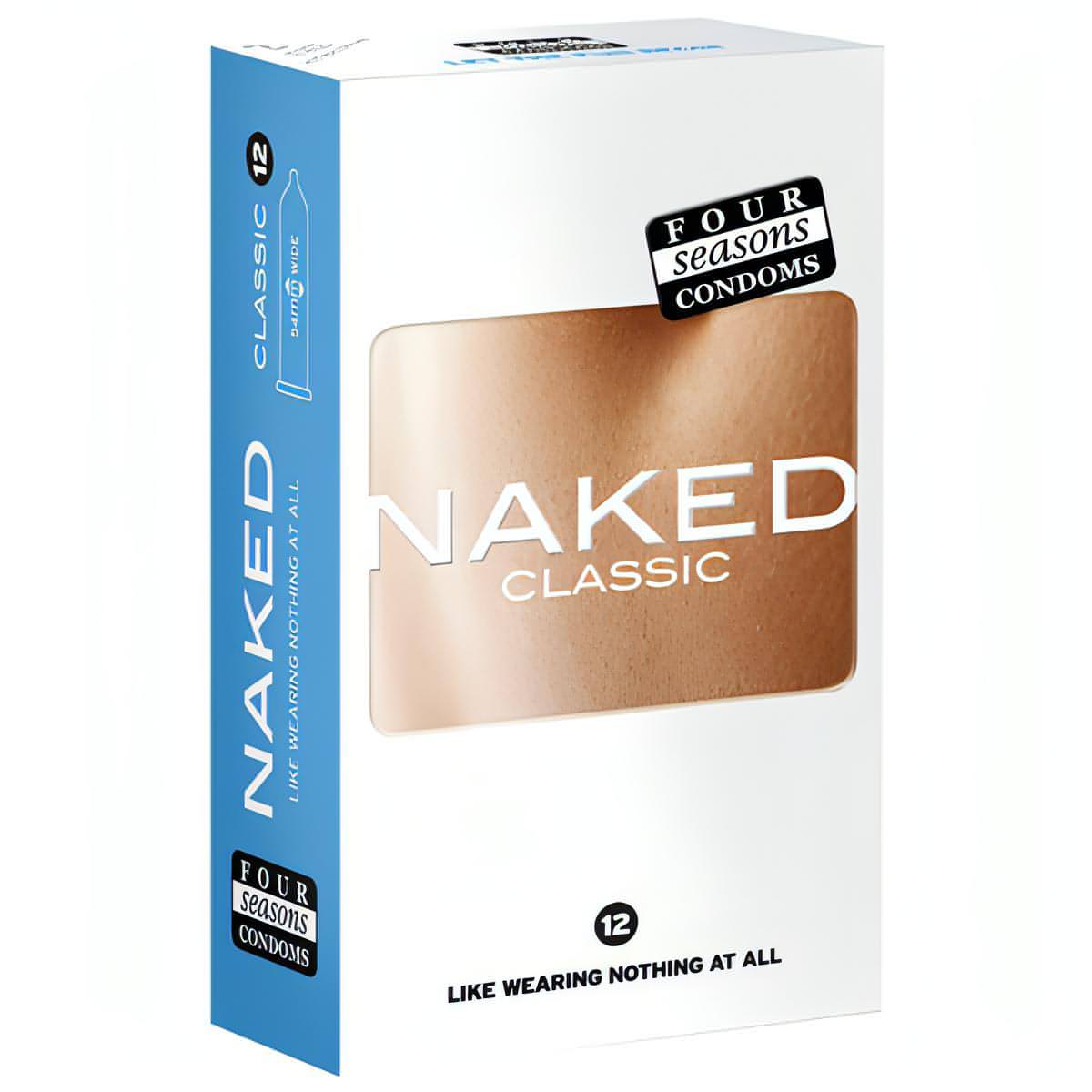 Naked Classic Condoms - Ultra Thin Lubricated Condoms - 12 Pack - Btantalized.com.au