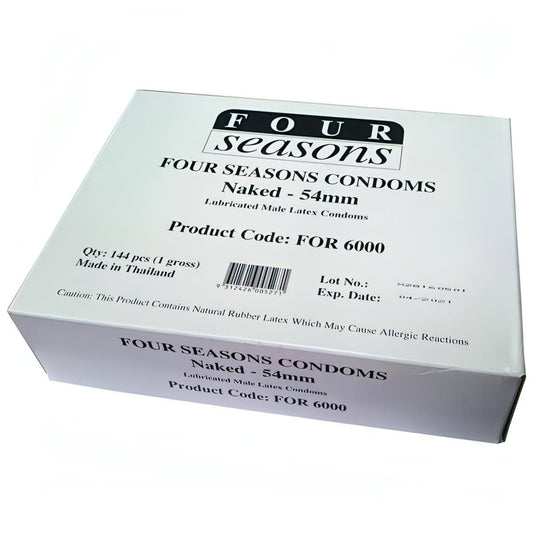 Four Seasons Naked Classic Condoms - Bulk Box of 144 - Btantalized.com.au