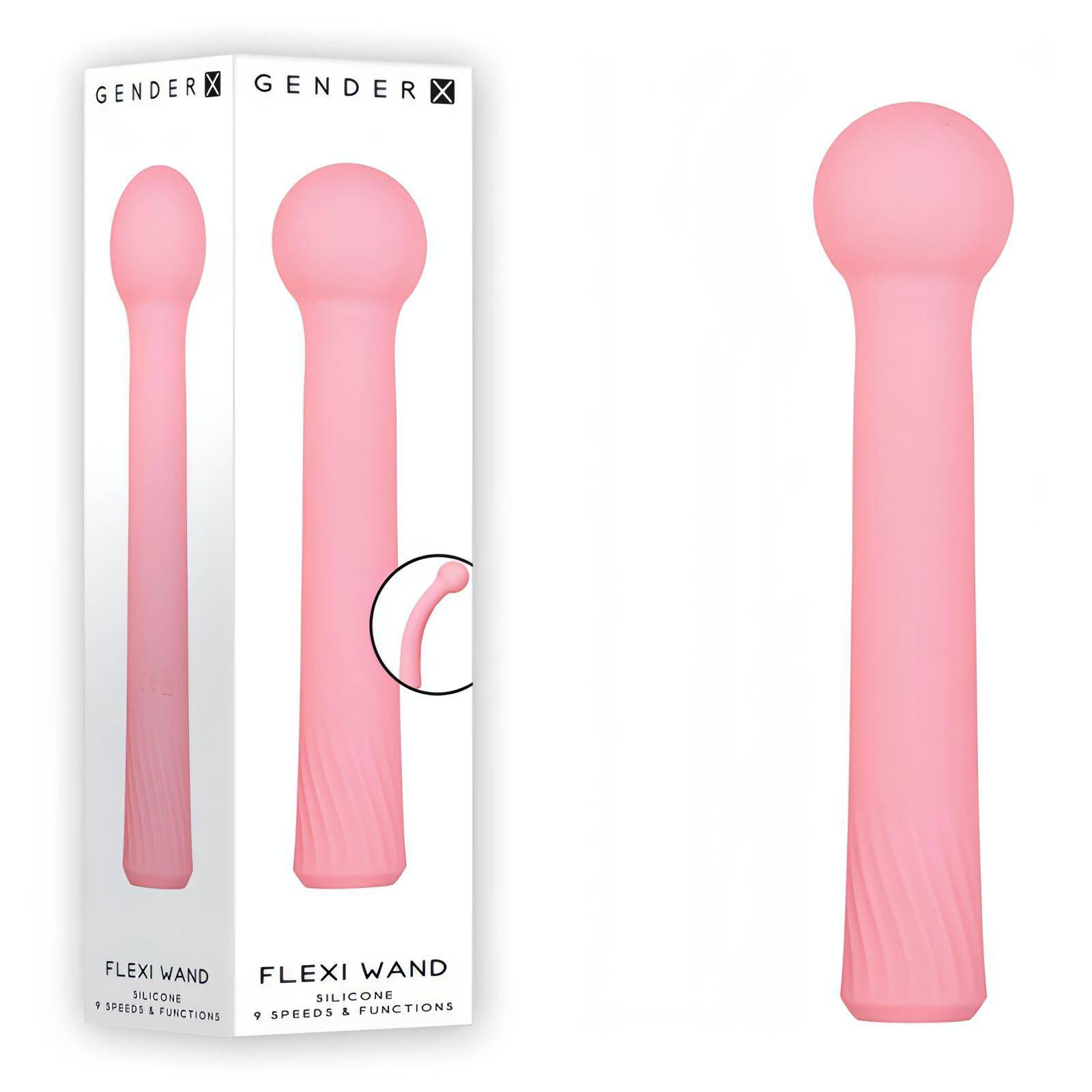 Gender X FLEXI WAND -  16.6 cm USB Rechargeable Vibrator - Btantalized.com.au