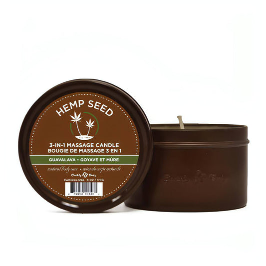 Hemp Seed 3-In-1 Massage Candle - Guavalava (Guava & Blackberry) - 170 g - Btantalized.com.au