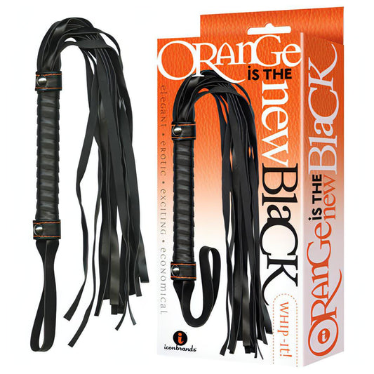 Orange Is The New Black - Whip-it! - Black Flogger Whip - Btantalized.com.au