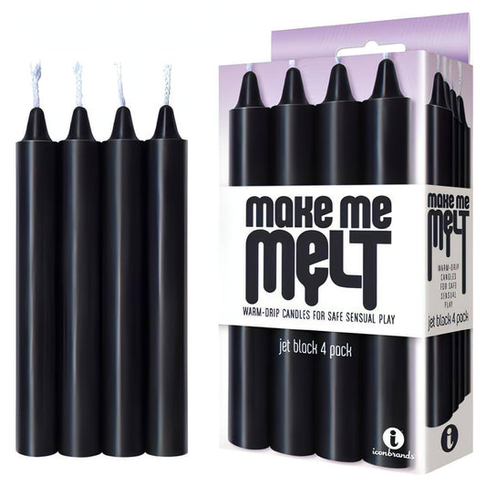 Make Me Melt Drip Candles - Jet  Drip Candles - 4 Pack - Btantalized.com.au