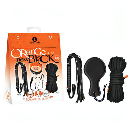 Orange Is The New  Kit #3 - 50 Lashes, Slave! - Bondage Kit - 3 Piece Set - Btantalized.com.au