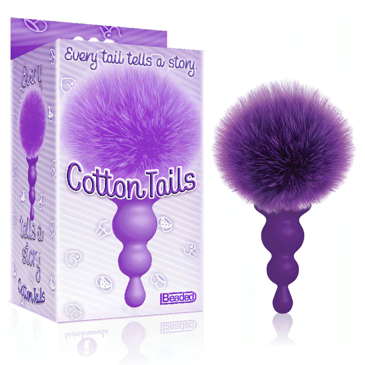 The 9's Cottontails, Beaded,  -  Butt Plug with Bunny Tail - Btantalized.com.au