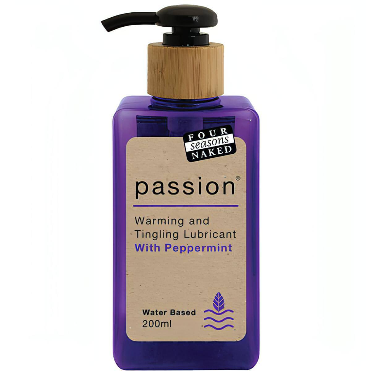 Four Seasons Passion - Warming & Tingling Water Based Lubricant with Peppermint Oil - 200 ml - Btantalized.com.au