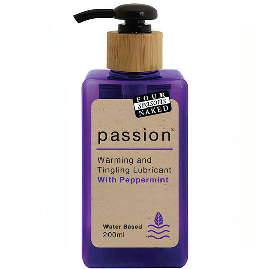 Four Seasons Passion - Warming & Tingling Water Based Lubricant with Peppermint Oil - 200 ml - Btantalized.com.au