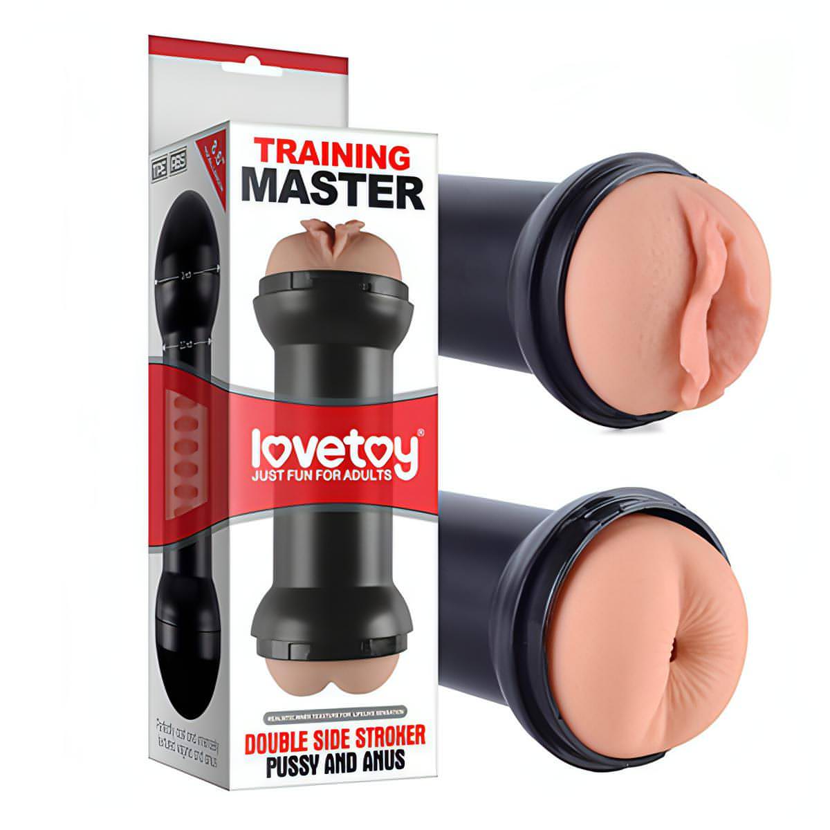 Training Master Double Side Stroker - Pussy & Ass Double Sided Stroker - Btantalized.com.au