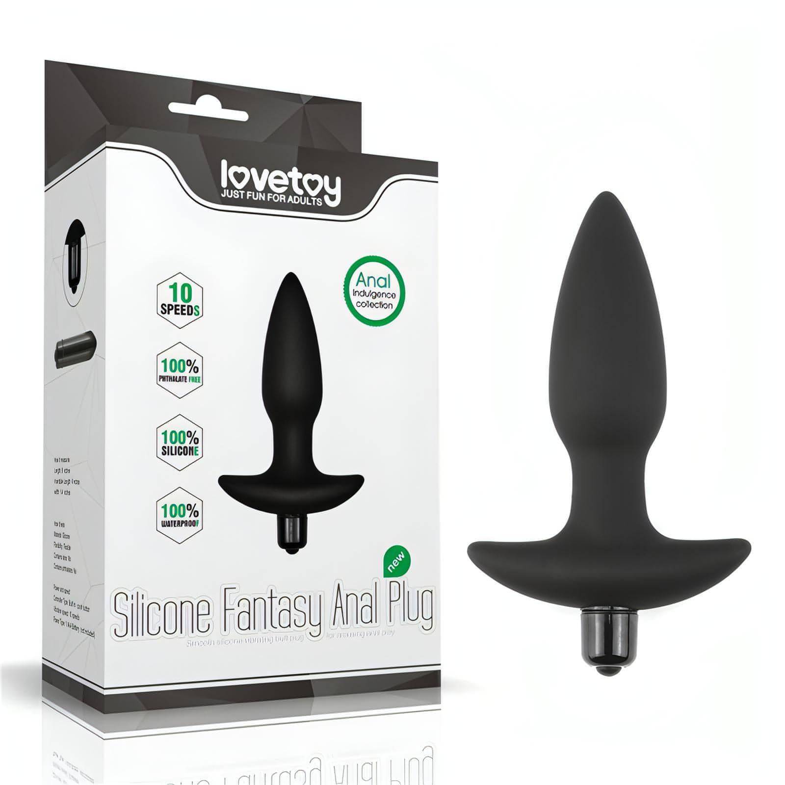 Anal Indulgence Collection Silicone Fantasy Anal Plug -  14.5 cm Vibrating Butt Plug - Btantalized.com.au