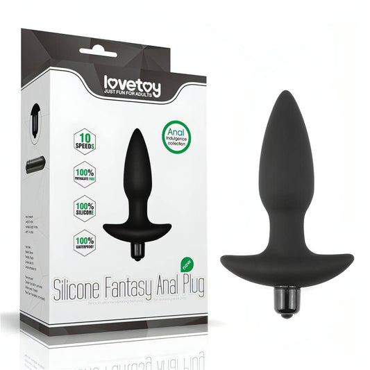 Anal Indulgence Collection Silicone Fantasy Anal Plug -  14.5 cm Vibrating Butt Plug - Btantalized.com.au