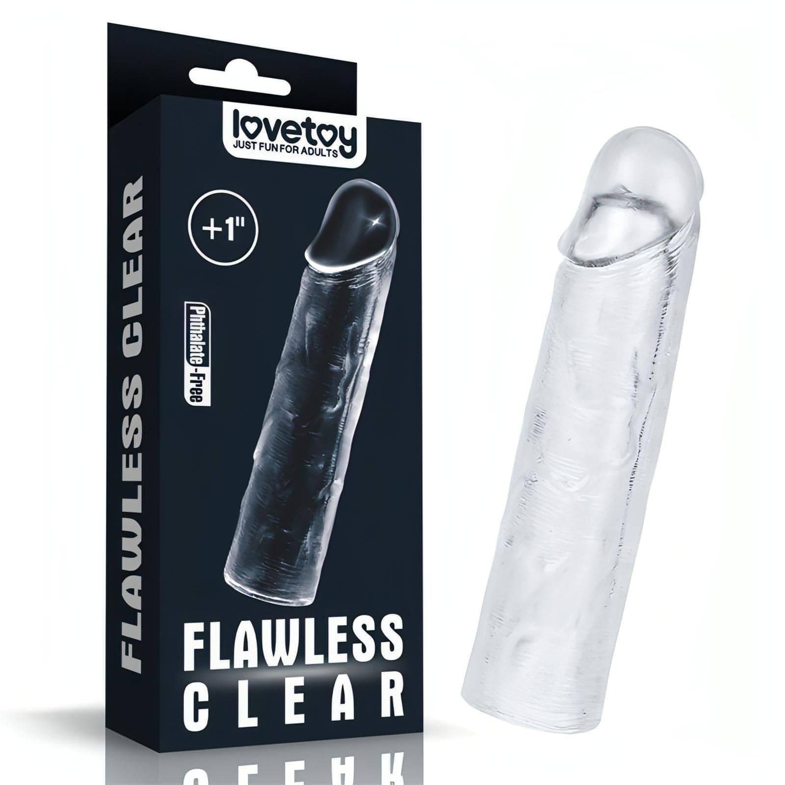 Flawless  Penis Sleeve 1'' -  2.5 cm Penis Extender Sleeve - Btantalized.com.au
