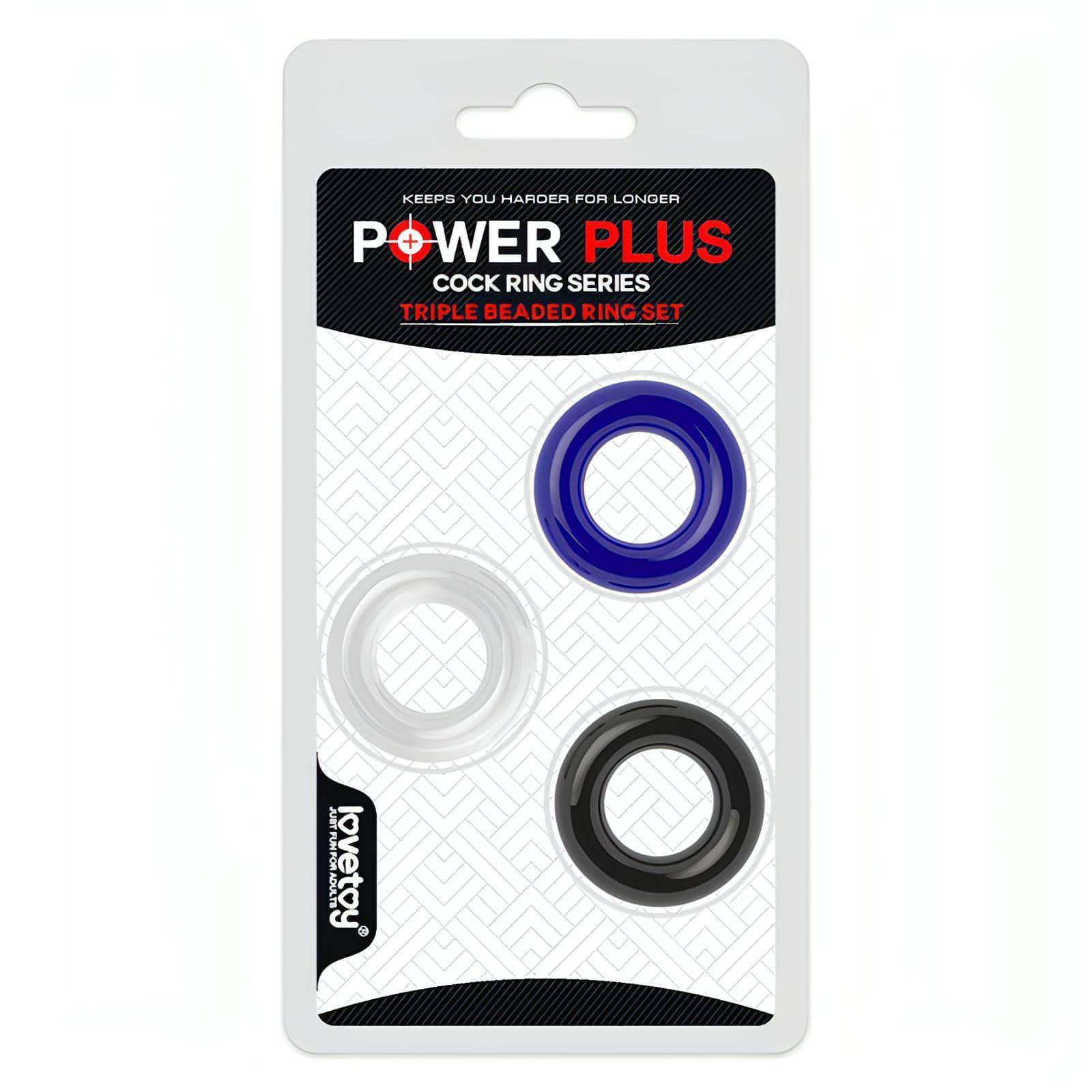 Power Plus Triple Donut Ring Set -  Cock Rings - Set of 3 - Btantalized.com.au