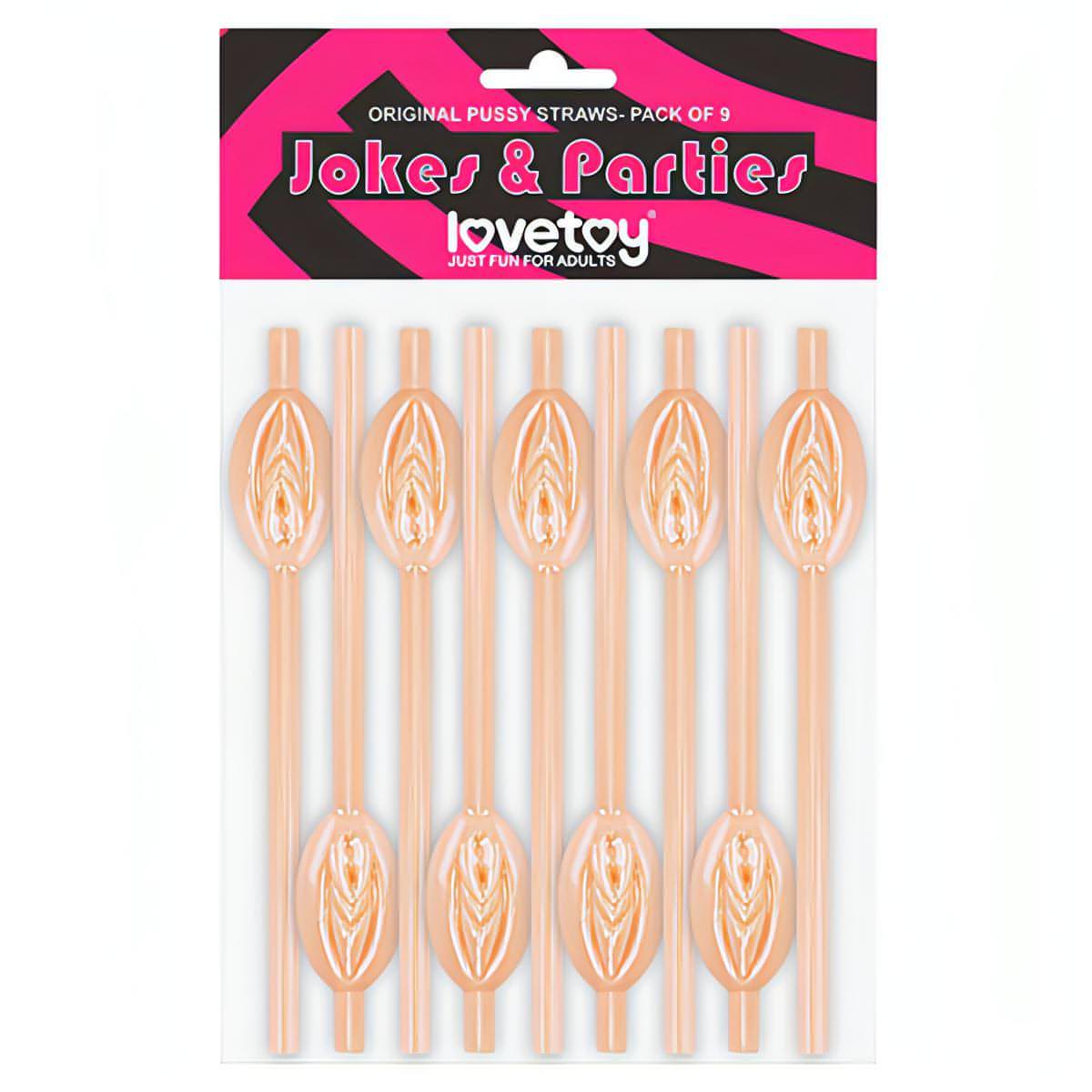 Jokes & Parties Original Pussy Straws -  Pussy Straws - Set of 9 - Btantalized.com.au
