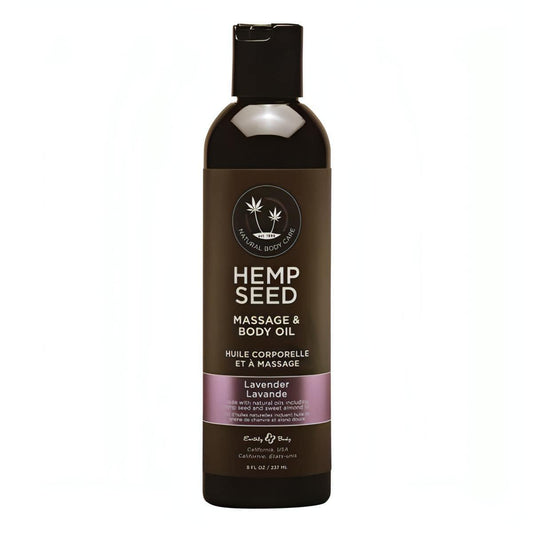 Hemp Seed Massage & Body Oil - Lavender Scented - 237 ml Bottle - Btantalized.com.au